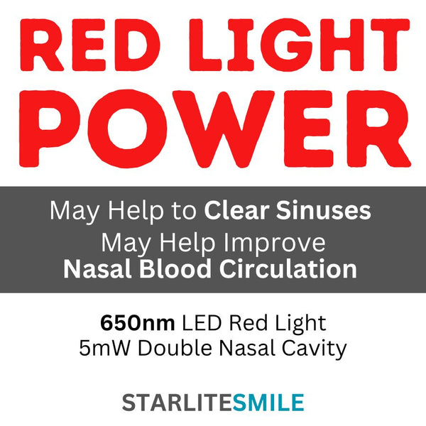 Red Light Therapy for Nose LED Nasal Therapy Device Stuffy Nose Sinusitis Rhinitis, RED NOSE LIGHT