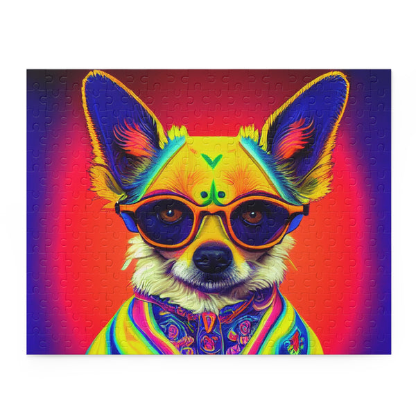 Cute Chihuahua with Glasses Puzzle, Animal Puzzle, Chihuahua Puzzle, Chihuahua Gifts, Chihuahua Mom, Chihuahua Lover, Puzzle