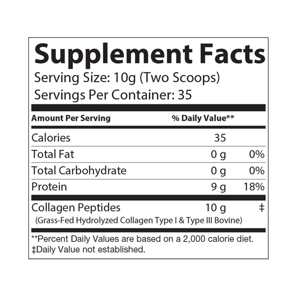 Collagen Peptides Type I & III Supplement  (Grass-Fed)