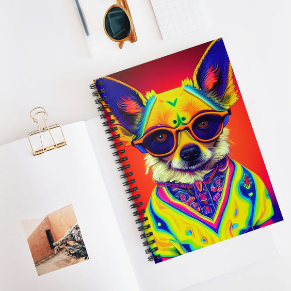 Cute Chihuahua with Glasses Notebook, Chihuahua Gifts, Gifts for Chihuahua Mom,  Funny Chihuahua Dad Gift, Chihuahua Lover