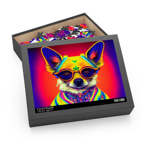 Cute Chihuahua with Glasses Puzzle, Animal Puzzle, Chihuahua Puzzle, Chihuahua Gifts, Chihuahua Mom, Chihuahua Lover, Puzzle