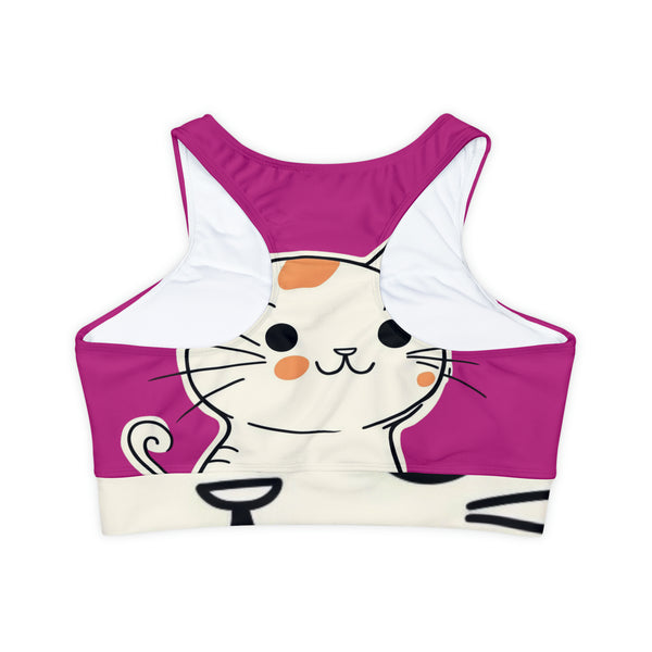 Cute Kitten Shirt, Sports Bra, Cat Lover Gift, Cat Mom Gift, Cat Lovers Gift, Sports Bras for Women, Animal Lovers