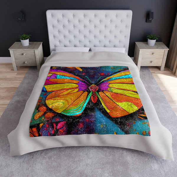 Butterfly Blanket, Psychedelic Blanket, Butterfly Gifts, Butterfly Decor, Gifts for Daughter, Gifts for Christmas, Psychedelic Art