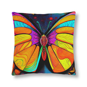 16X16, Psychedelic Pillow, Butterfly Pillow, Butterfly Gifts, Butterfly Decor, Psychedelic Art, Butterfly, Gift for Mom, Gifts for Daughter