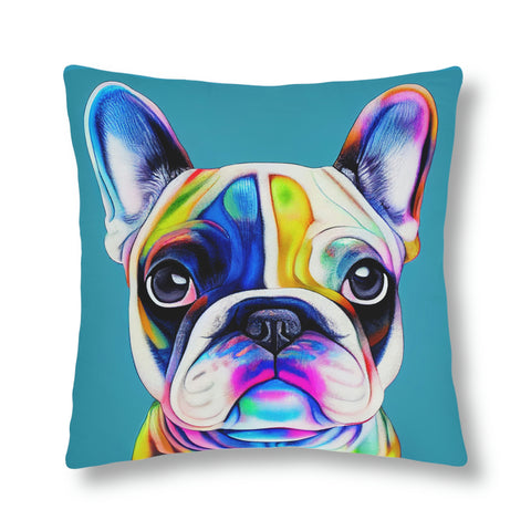 18X18, Psychedelic Pillow, French Bulldog Pillow for Couch, Gift for Bulldog Lovers, Gift for Dog Mom, Gifts for Dog lovers, Psychedelic Art
