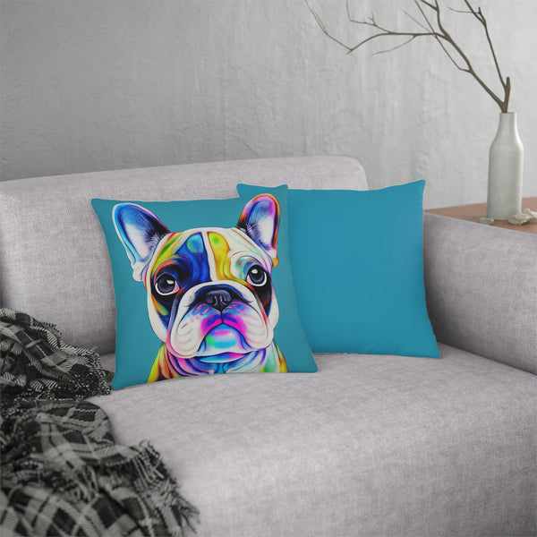 16X16, Psychedelic Pillow, French Bulldog Pillow for Couch, Gift for Bulldog Lovers, Gift for Dog Mom, Gifts for Dog lovers, Psychedelic Art